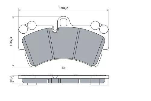 BOSCH Brake Pad Set, disc brake (0986424739)