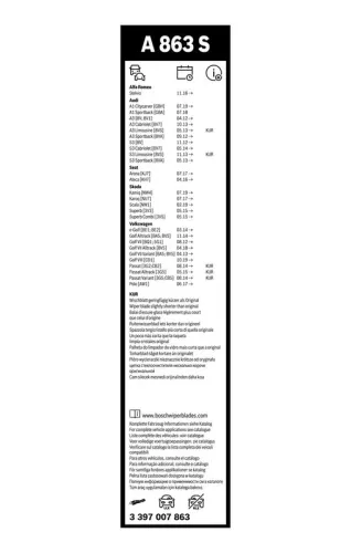 BOSCH Wiper Blade (3397007863)