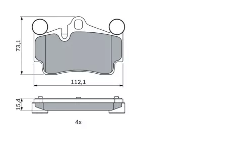 BOSCH Brake Pad Set, disc brake (0986424741)