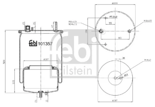 1x Bellow, air suspension