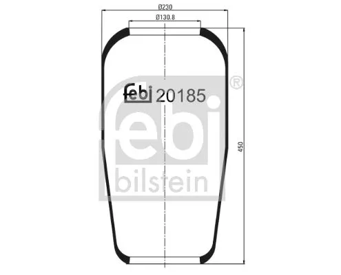FEBI BILSTEIN 1x Bellow, air suspension (20185)