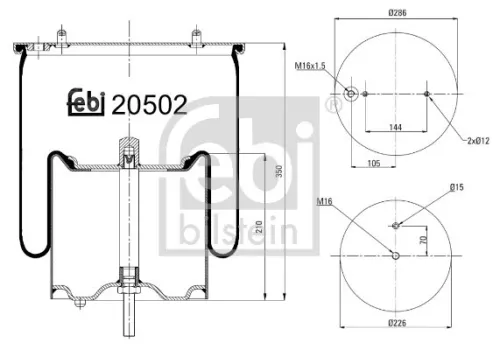 1x Bellow, air suspension