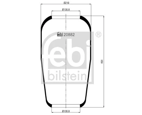 1x Bellow, air suspension