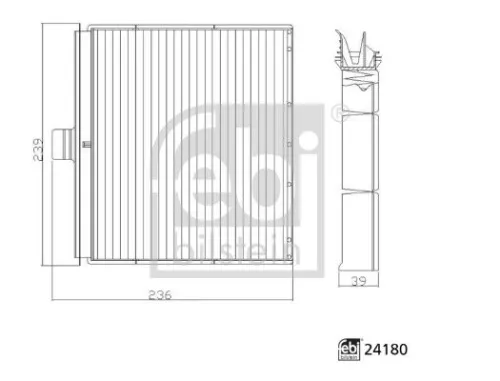 FEBI BILSTEIN 1x Filter, cabin air (24180)