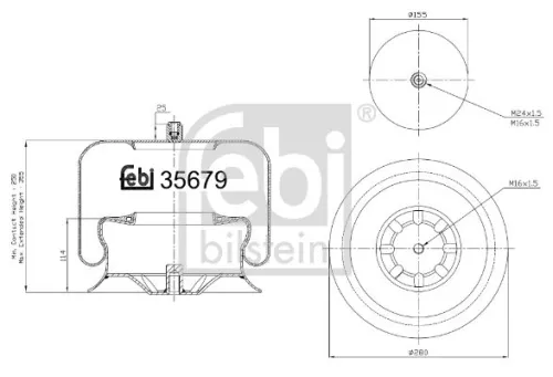 FEBI BILSTEIN 1x Bellow, air suspension (35679)