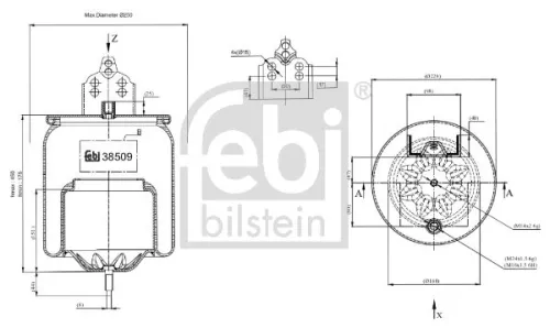 1x Bellow, air suspension