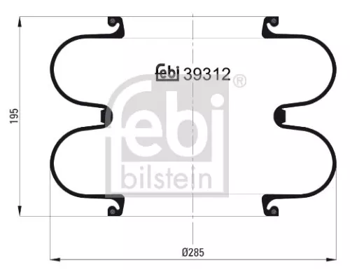 FEBI BILSTEIN 1x Bellow, air suspension (39312)