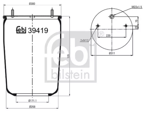 FEBI BILSTEIN 1x Bellow, air suspension (39419)
