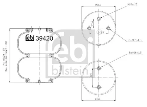 FEBI BILSTEIN 1x Bellow, air suspension (39420)