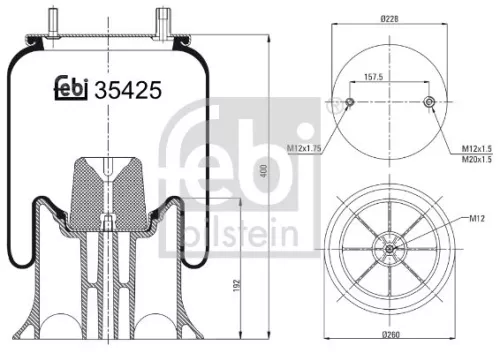 FEBI BILSTEIN 1x Bellow, air suspension (39425)