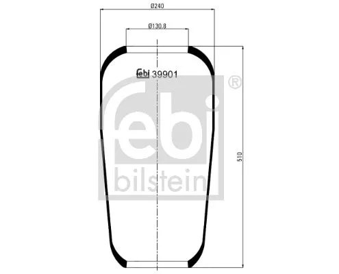 FEBI BILSTEIN 1x Bellow, air suspension (39901)