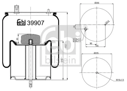 FEBI BILSTEIN 1x Bellow, air suspension (39907)
