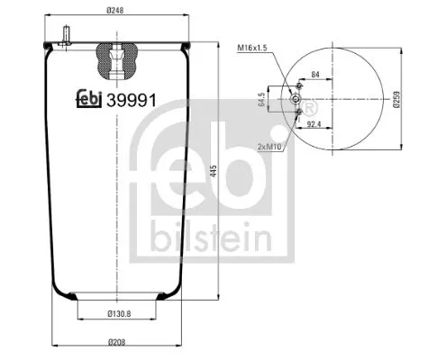 1x Bellow, air suspension