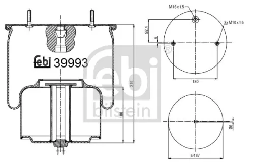 1x Bellow, air suspension