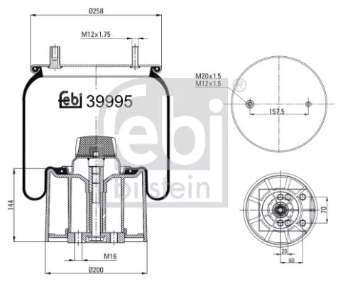 FEBI BILSTEIN 1x Bellow, air suspension (39995)