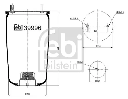 FEBI BILSTEIN 1x Bellow, air suspension (39996)