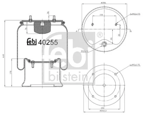 FEBI BILSTEIN 1x Bellow, air suspension (40255)