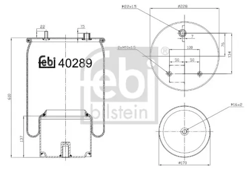 FEBI BILSTEIN 1x Bellow, air suspension (40289)
