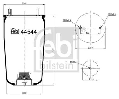 FEBI BILSTEIN 1x Bellow, air suspension (44544)