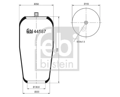 FEBI BILSTEIN 1x Bellow, air suspension (44587)