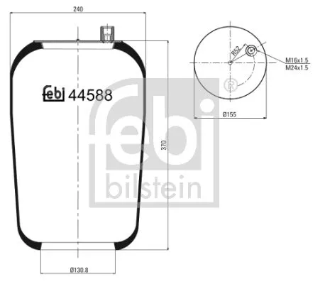FEBI BILSTEIN 1x Bellow, air suspension (44588)