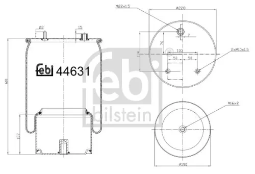 FEBI BILSTEIN 1x Bellow, air suspension (44631)