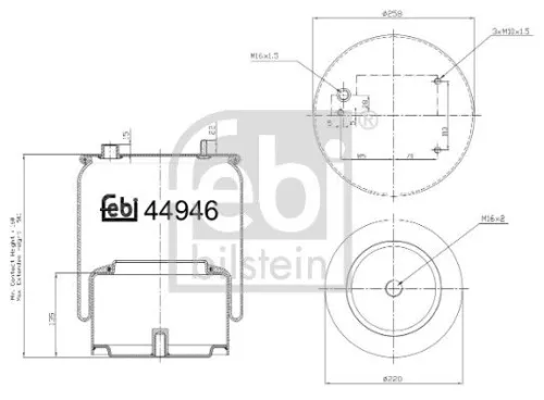 FEBI BILSTEIN 1x Bellow, air suspension (44946)