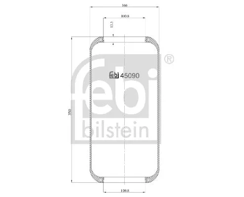 FEBI BILSTEIN 1x Bellow, air suspension (45090)