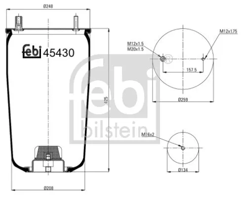 FEBI BILSTEIN 1x Bellow, air suspension (45430)