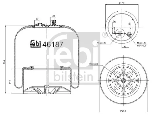 FEBI BILSTEIN 1x Bellow, air suspension (46187)