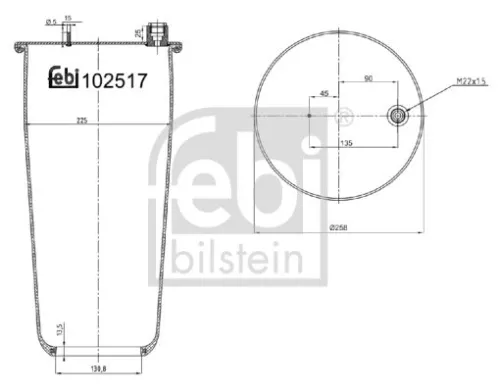 1x Bellow, air suspension