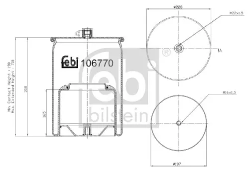 1x Bellow, air suspension