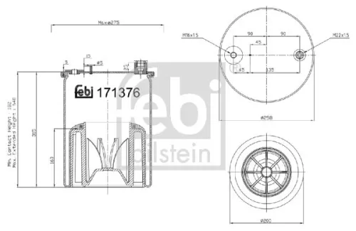 FEBI BILSTEIN 1x Bellow, air suspension (171376)
