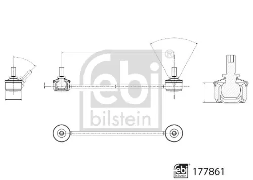 FEBI BILSTEIN 1x Link/Coupling Rod, stabiliser bar (177861)