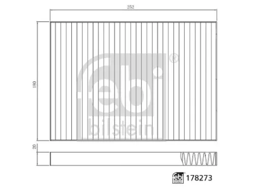FEBI BILSTEIN 1x Filter, cabin air (178273)
