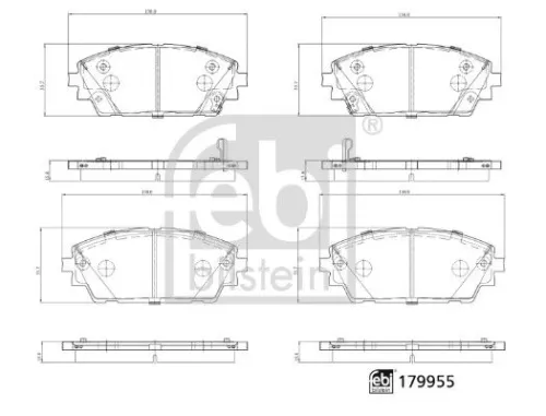 FEBI BILSTEIN 1x Brake Pad Set, disc brake (179955)