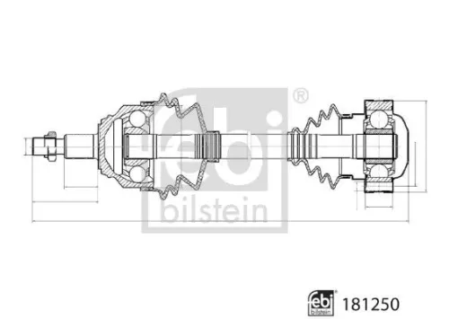 FEBI BILSTEIN 1x Drive Shaft (181250)