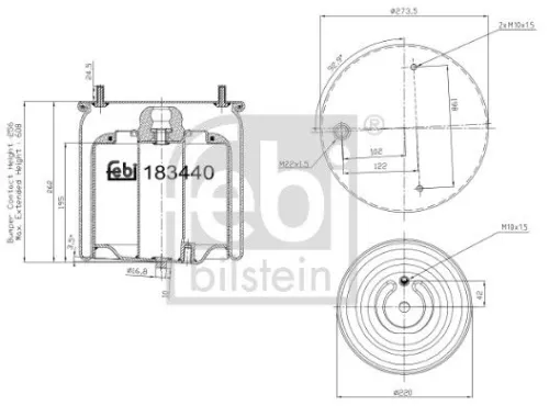 FEBI BILSTEIN 1x Bellow, air suspension (183440)