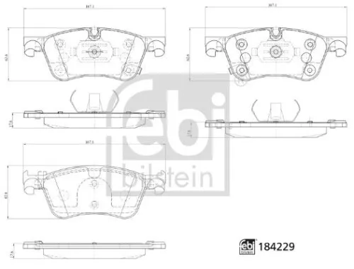 FEBI BILSTEIN 1x Brake Pad Set, disc brake (184229)
