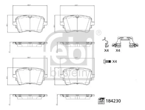FEBI BILSTEIN 1x Brake Pad Set, disc brake (184230)
