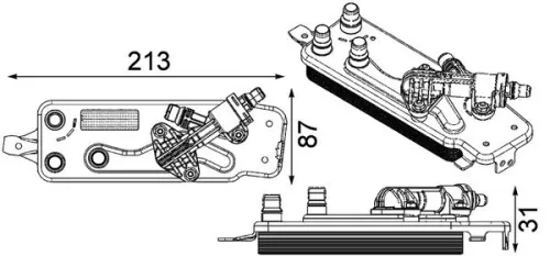 MAHLE Oil Cooler, automatic transmission (CLC 90 000P)