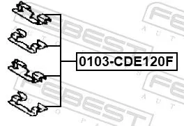 FEBEST Accessory Kit, disc brake pad (0103-CDE120F)