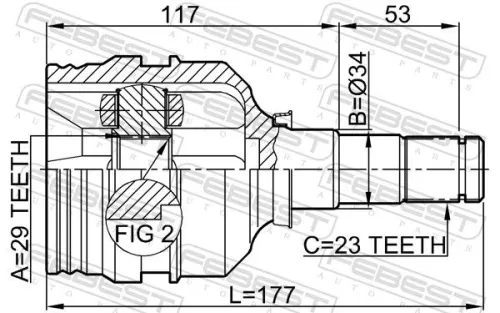FEBEST Joint Kit, drive shaft (0111-AE100)