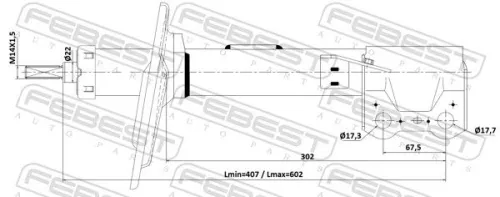 FEBEST Shock Absorber (01110-006FR)