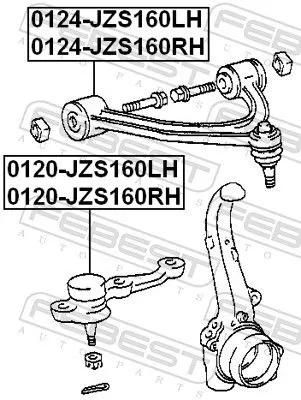 FEBEST Ball Joint (0120-JZS160LH)