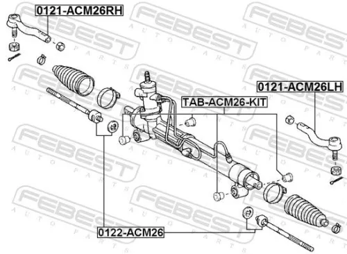 FEBEST Tie Rod End (0121-ACM26LH)