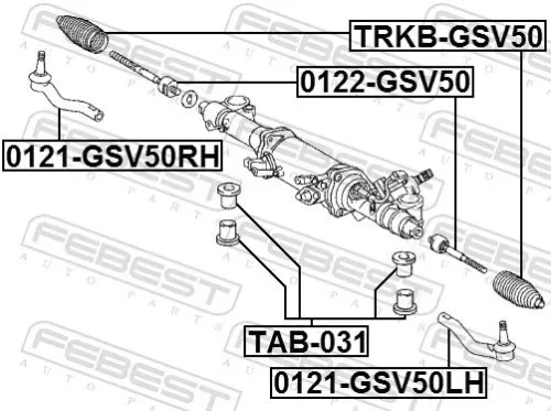 FEBEST Tie Rod End (0121-GSV50LH)