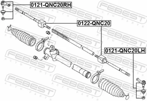 FEBEST Tie Rod End (0121-QNC20LH)