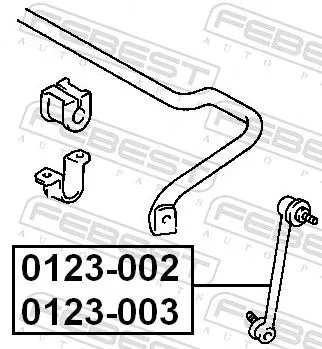 FEBEST Link/Coupling Rod, stabiliser bar (0123-003)