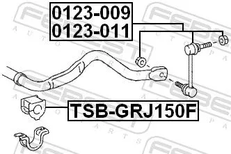 FEBEST Link/Coupling Rod, stabiliser bar (0123-011)